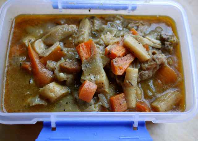 chicken and root veg in tupperware