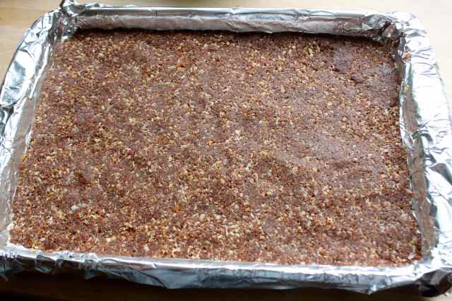 coconut and nut slice base
