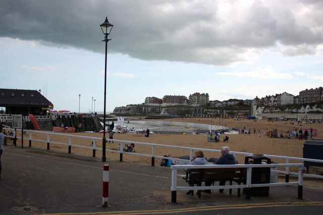 Broadstairs under a cloudy sky