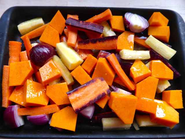 veggies in roasting tray 30-1-16